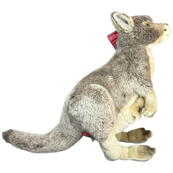 NEW FAO Schwarz KANGAROO & BABY JOEY 18" Tall Large Plush Stuffed Animal Toy NWT - Picture 15 of 16